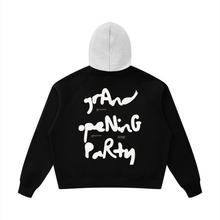 Load image into Gallery viewer, Exhibit “E” Unisex Fleece Raglan Color Block Hoodie
