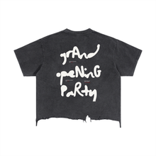 Load image into Gallery viewer, Expensive Exhibit Vintage Wash Boxy Distressed Hem T-Shirt