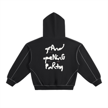 Load image into Gallery viewer, Expensive Exhibit Contrast-Stitched Boxy Fleece Hoodie