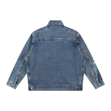 Load image into Gallery viewer, Exhibit “E” Vintage Wash Zip Up Denim Jacket