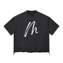 Load image into Gallery viewer, MentalUpGrade Snow Wash Raw-Hem Boxy T-shirt