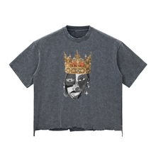 Load image into Gallery viewer, Exhibit “E” Snow Wash Raw-Hem Boxy T-shirt
