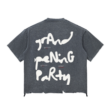 Load image into Gallery viewer, Exhibit “E” Snow Wash Raw-Hem Boxy T-shirt
